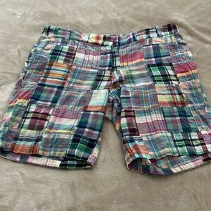 JCrew vintage madras Bermuda shorts